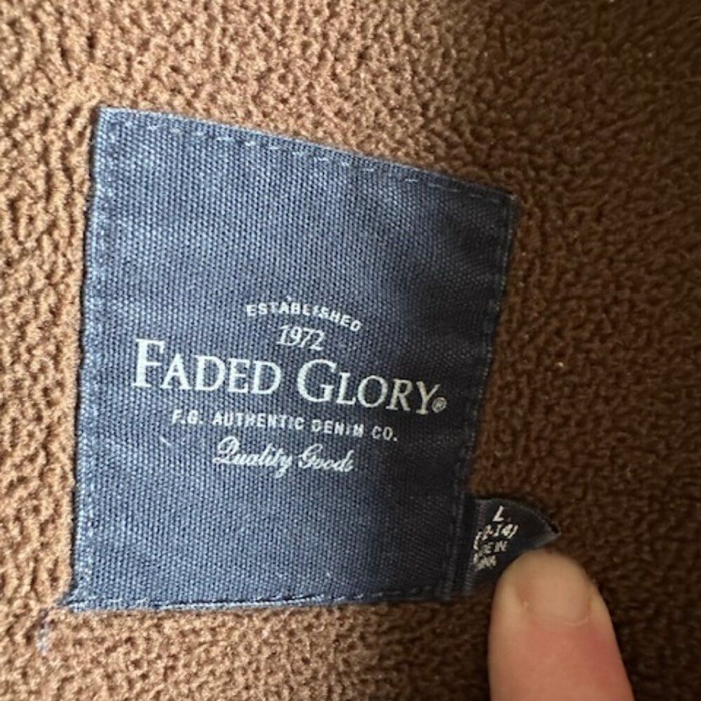 Faded Glory Brown Fuzzy Fleece Jacket   8650 - Picture 8 of 9